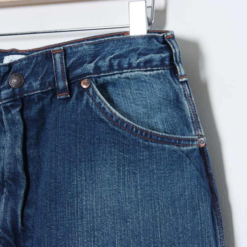 CIOTA() Denim Painter Pants Medium Dark Blue Damage