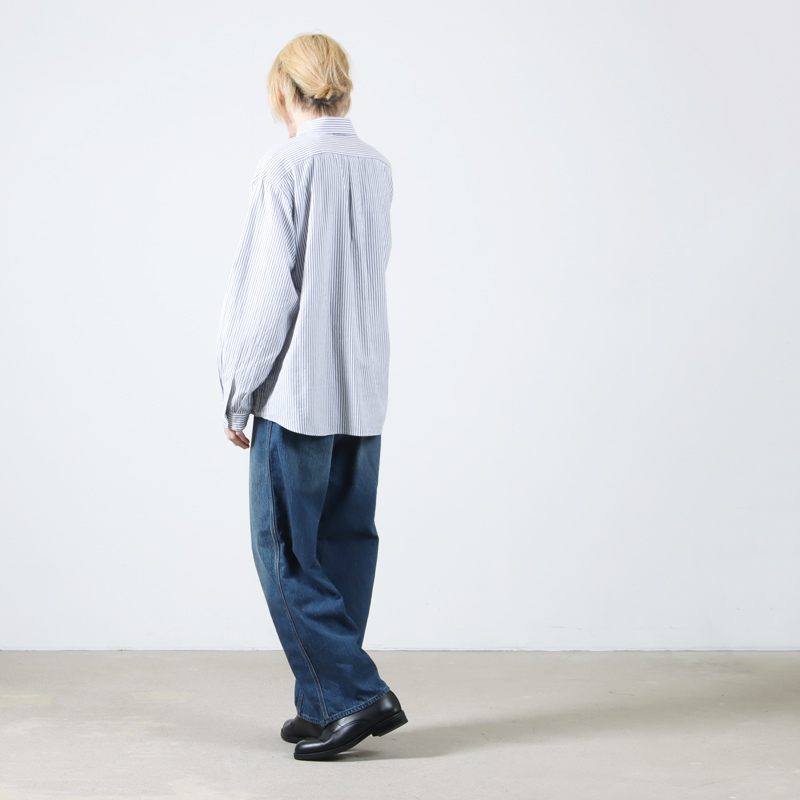 CIOTA() Denim Painter Pants Medium Dark Blue Damage