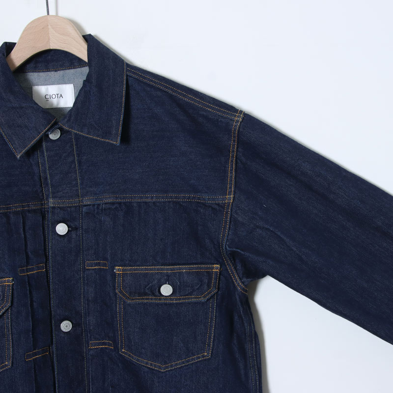 CIOTA() Double Pocket Denim Jacket Navy One Wash
