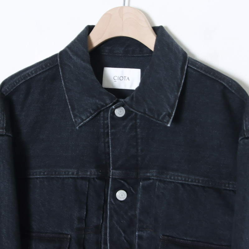 CIOTA() Double Pocket Denim Jacket Medium Black