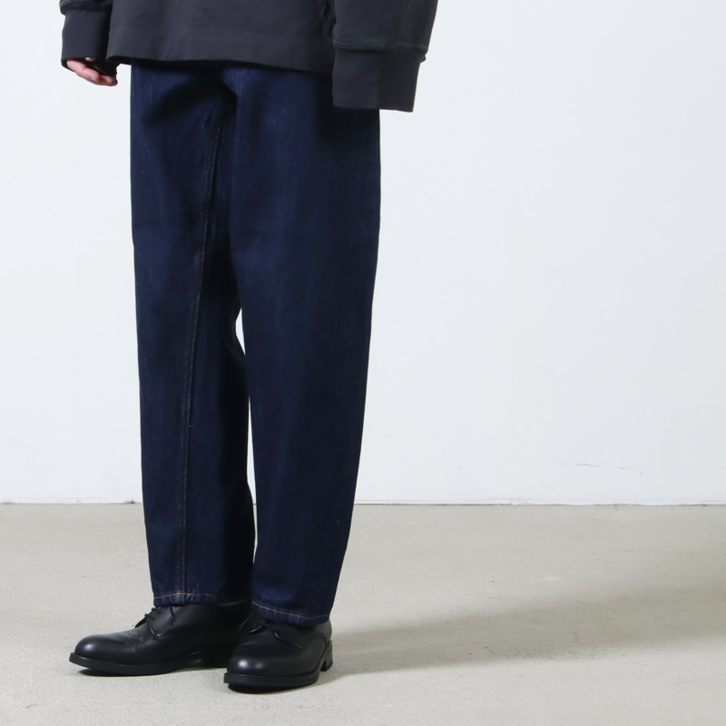 CIOTA() New Wide Tapered 5 Pocket Pants - Navy One Wash 