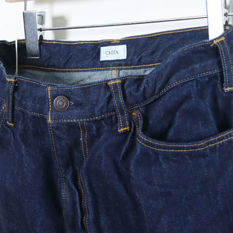 CIOTA() New Wide Tapered 5 Pocket Pants - Navy One Wash 
