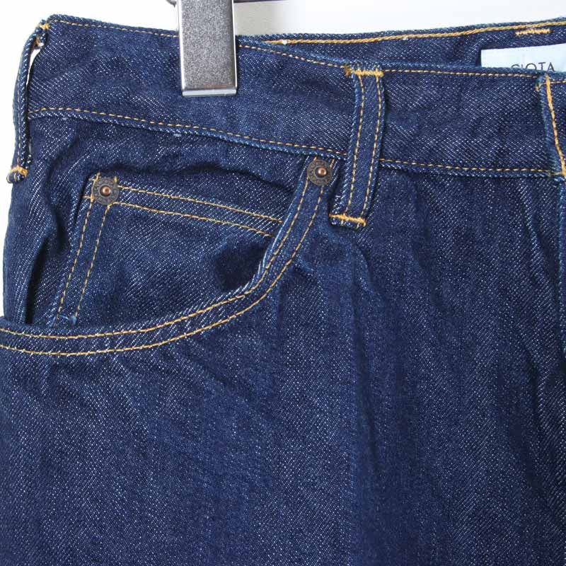 CIOTA() New Wide Tapered 5 Pocket Pants - Navy One Wash 