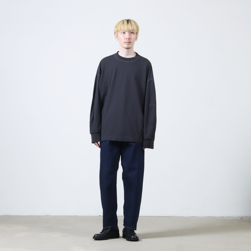 CIOTA() New Wide Tapered 5 Pocket Pants - Navy One Wash 