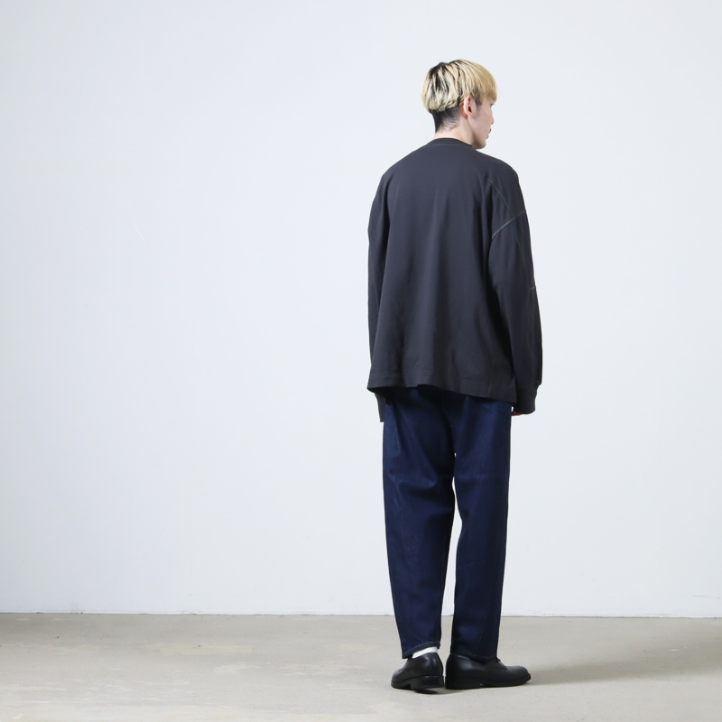 CIOTA() New Wide Tapered 5 Pocket Pants - Navy One Wash 