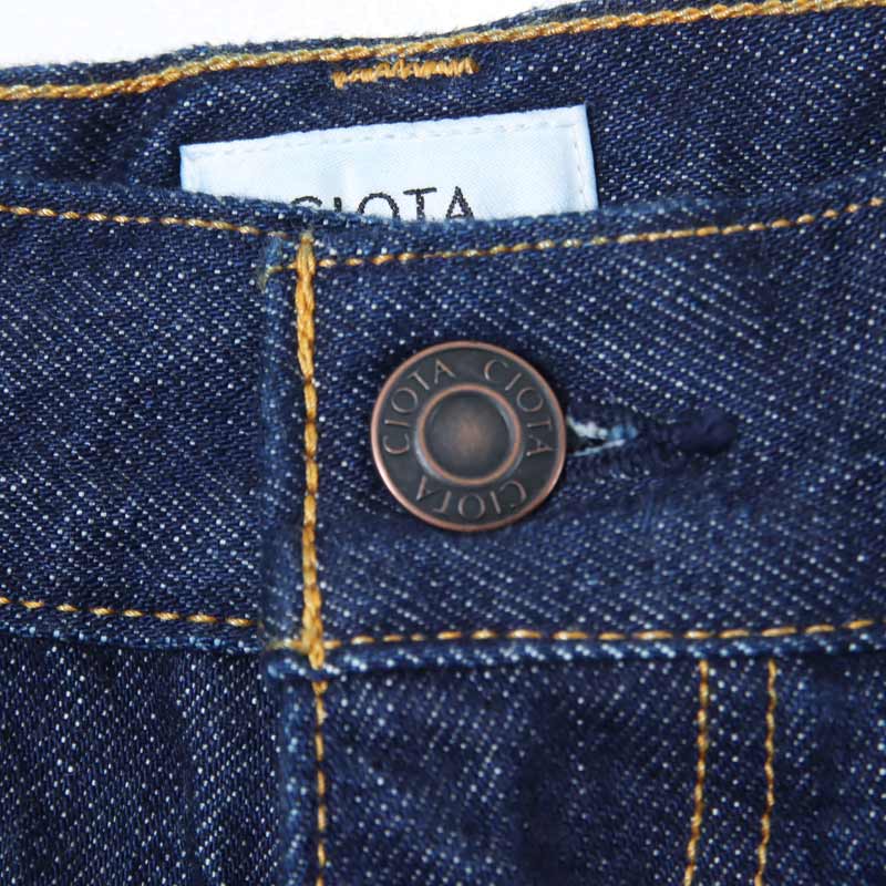CIOTA() New Wide Tapered 5 Pocket Pants - Navy One Wash 