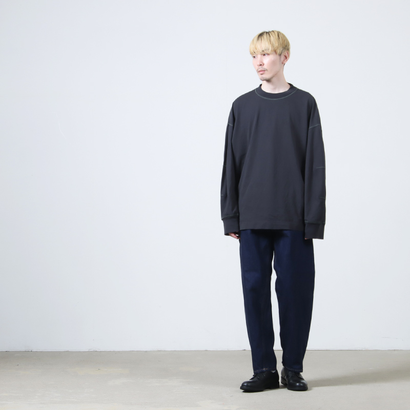 CIOTA() New Wide Tapered 5 Pocket Pants - Navy One Wash 