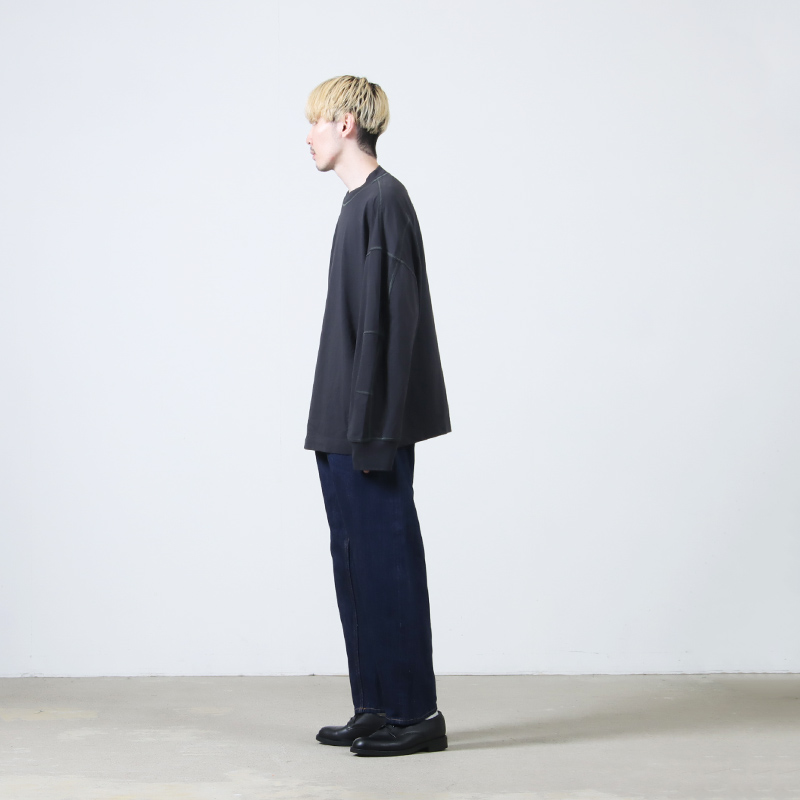 CIOTA() New Wide Tapered 5 Pocket Pants - Navy One Wash 