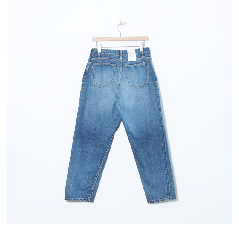 CIOTA() New Wide Tapered 5 Pocket Pants - Medium Dark Blue Damage