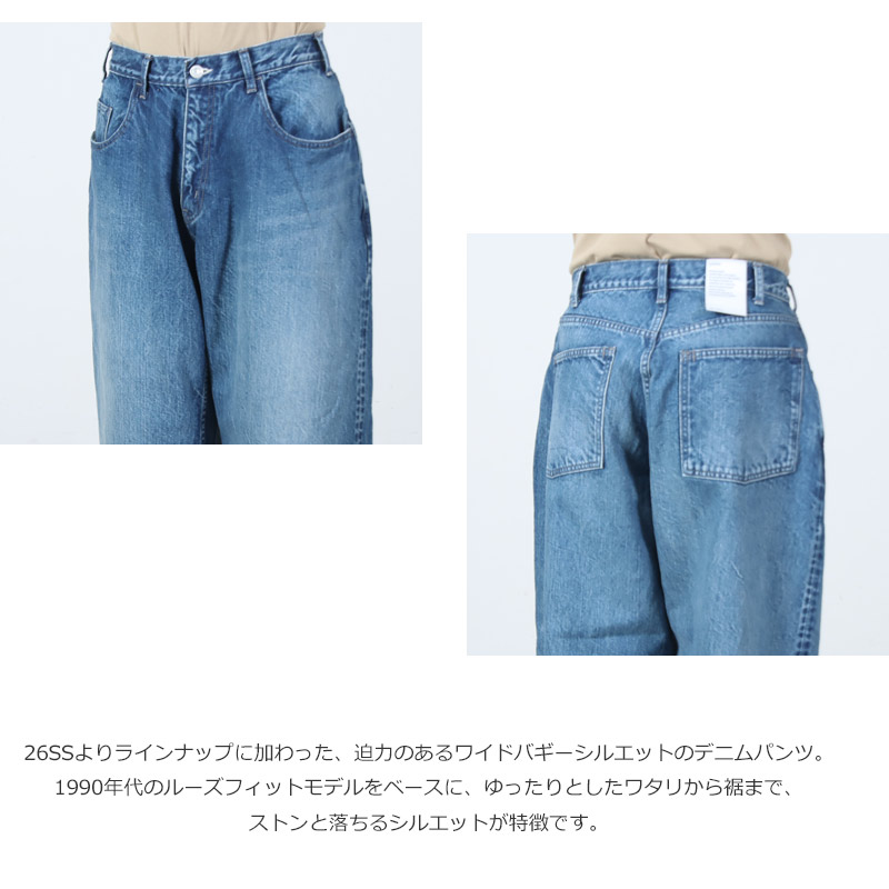 CIOTA(������) Wide Baggy 5 Pocket Pants - Medium Blue