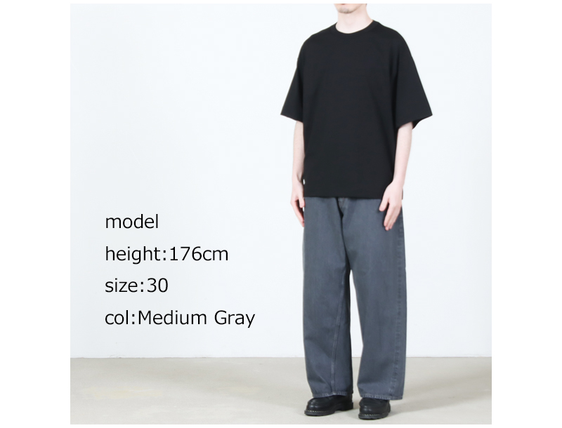 CIOTA(������) Wide Baggy 5 Pocket Pants - Medium Gray