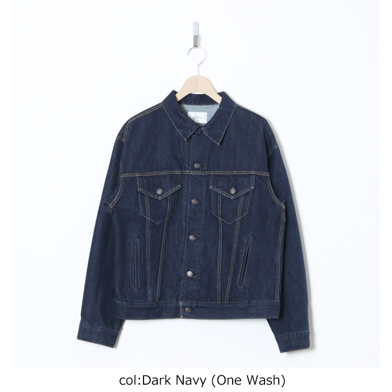 CIOTA(������) 4 Pockets Denim Jacket Dark Navy ��One Wash��