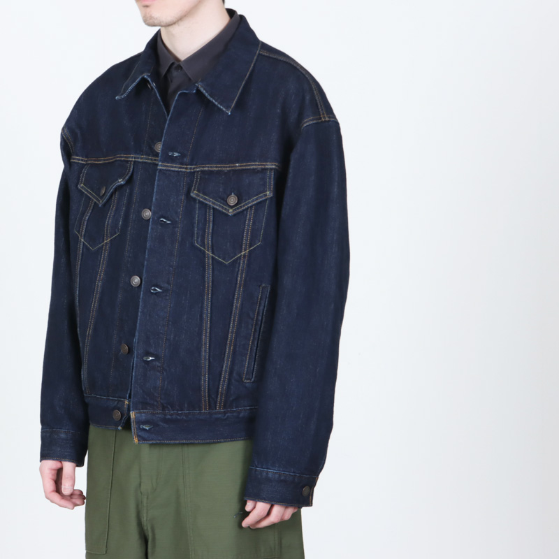 CIOTA(������) 4 Pockets Denim Jacket Dark Navy ��One Wash��