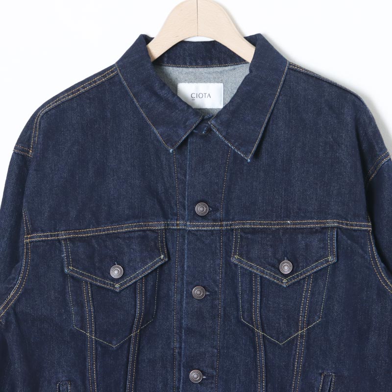 CIOTA(������) 4 Pockets Denim Jacket Dark Navy ��One Wash��