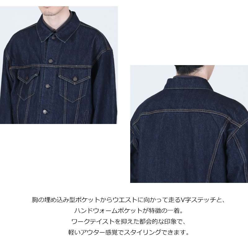 CIOTA(������) 4 Pockets Denim Jacket Dark Navy ��One Wash��