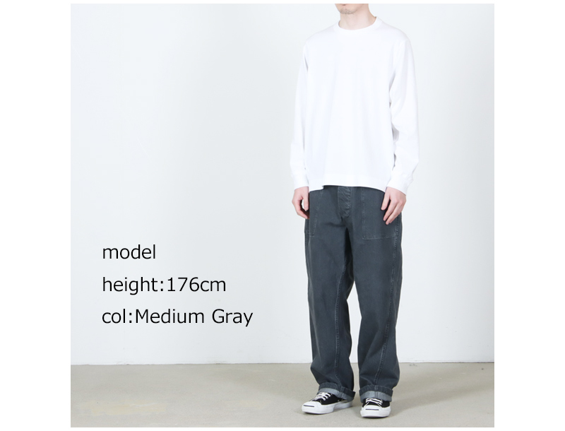 CIOTA(������) Denim Baker Pants Medium Gray