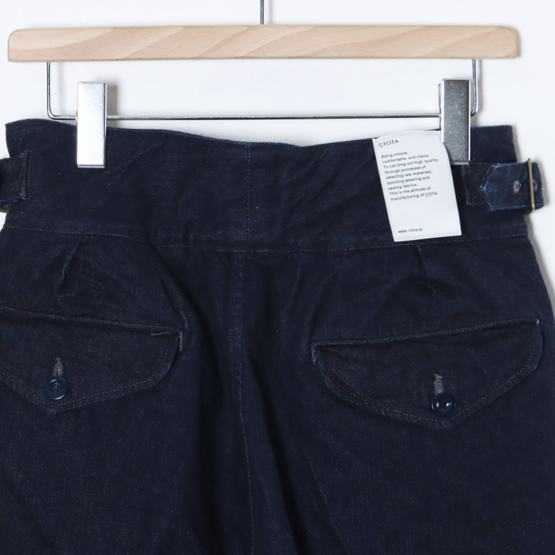 CIOTA(������) Denim Gurkha Pants Dark Navy ��One Wash��
