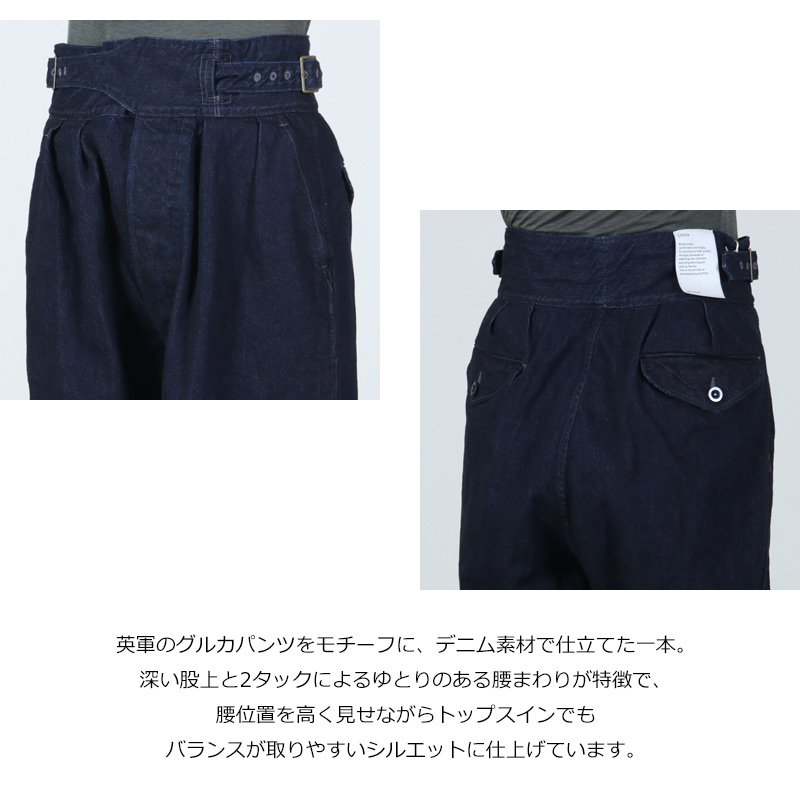 CIOTA(������) Denim Gurkha Pants Dark Navy ��One Wash��