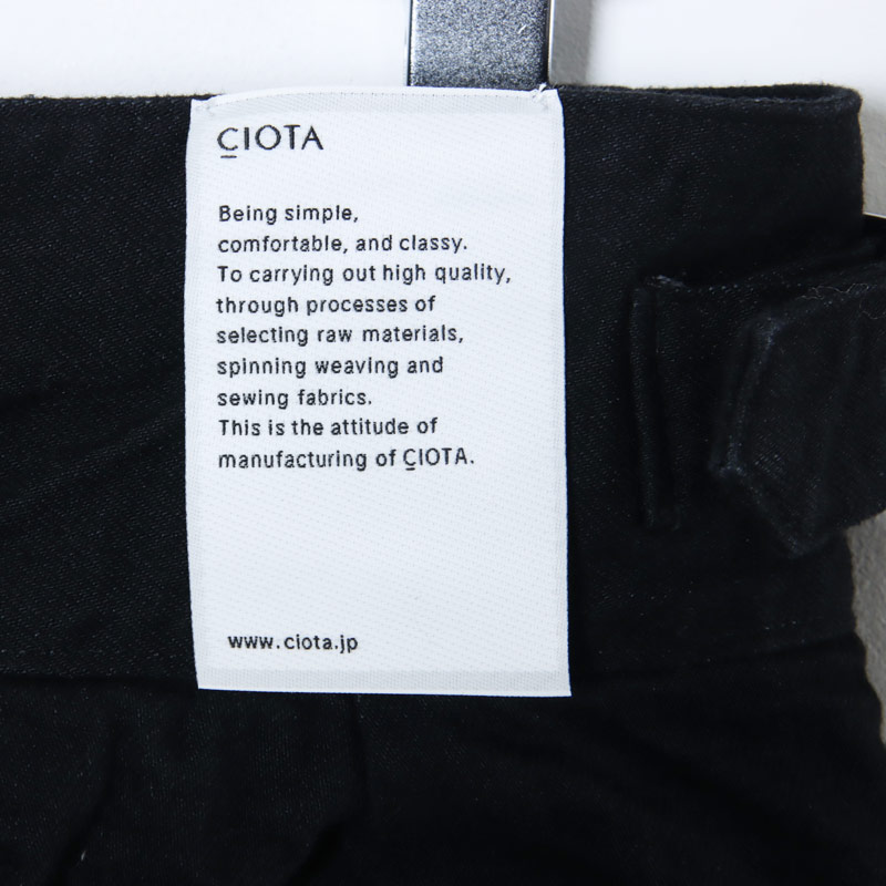CIOTA(������) Denim Gurkha Pants Black��One Wash��