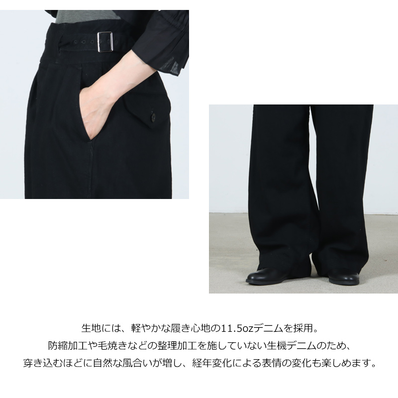 CIOTA(������) Denim Gurkha Pants Black��One Wash��