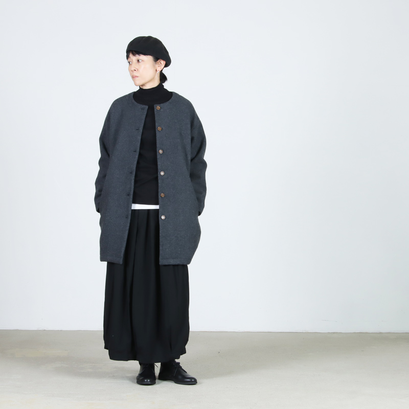 Commencement(コメンスメント) No collar wool coat