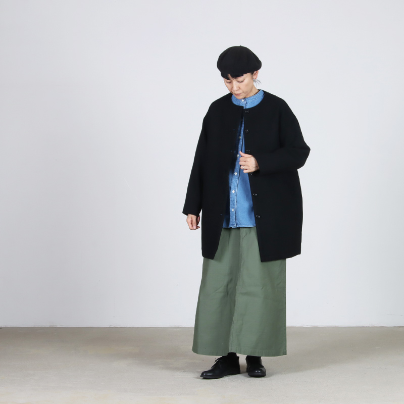 Commencement(コメンスメント) No collar wool coat