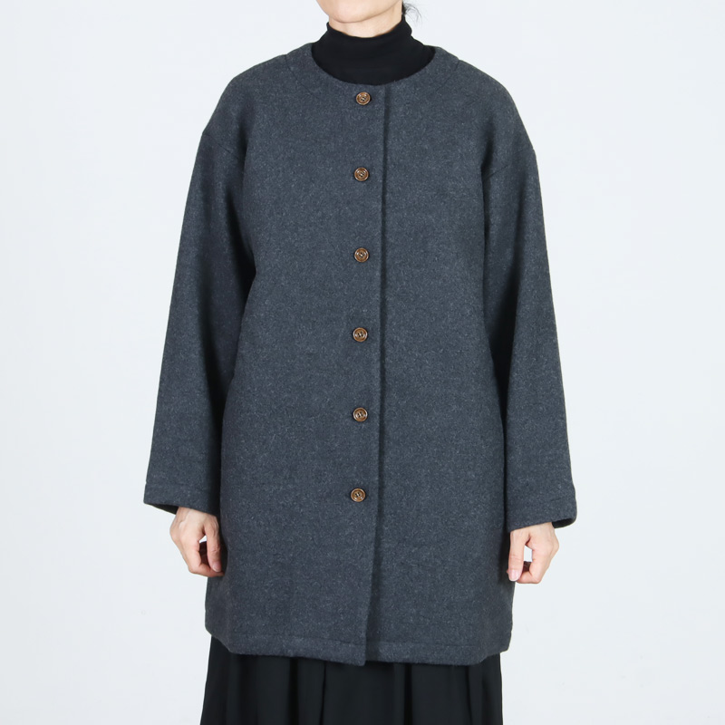 Commencement(コメンスメント) No collar wool coat