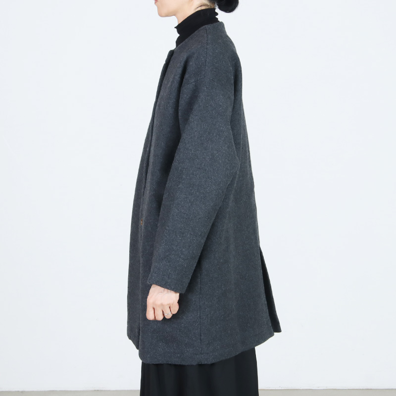 Commencement(コメンスメント) No collar wool coat