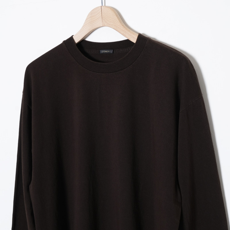 COMOLI コモリ　コットンジャージ　長袖クルーネック サイズ3 COMOLI (コモリ) コットンジャージ 長袖Tシャツ / コットンジャージ