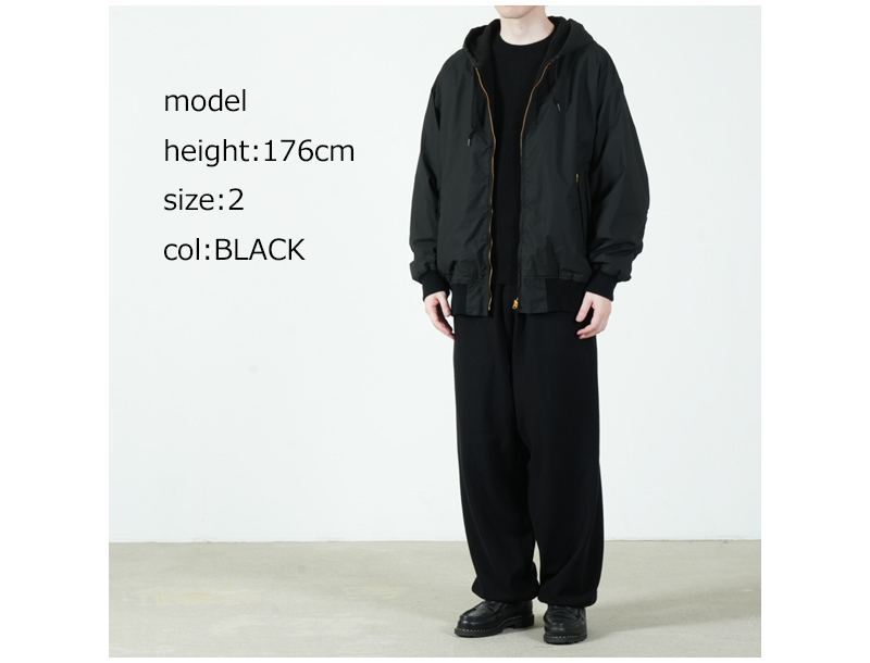 COMOLI (コモリ) コットンナイロン ジップパーカ