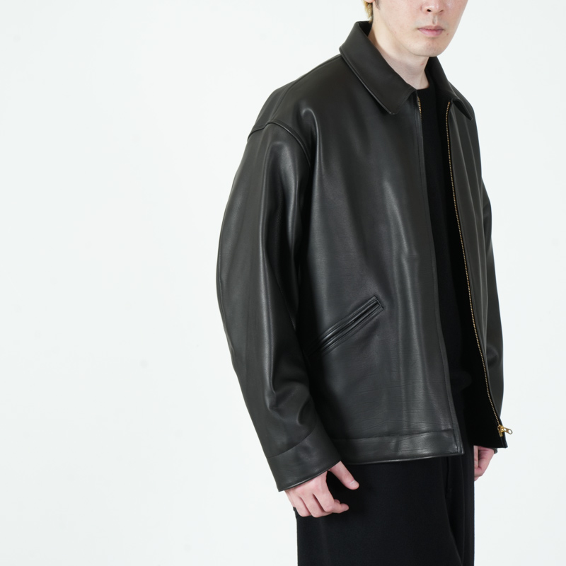 COMOLI (コモリ) カーフスキン ジップショートジャケット