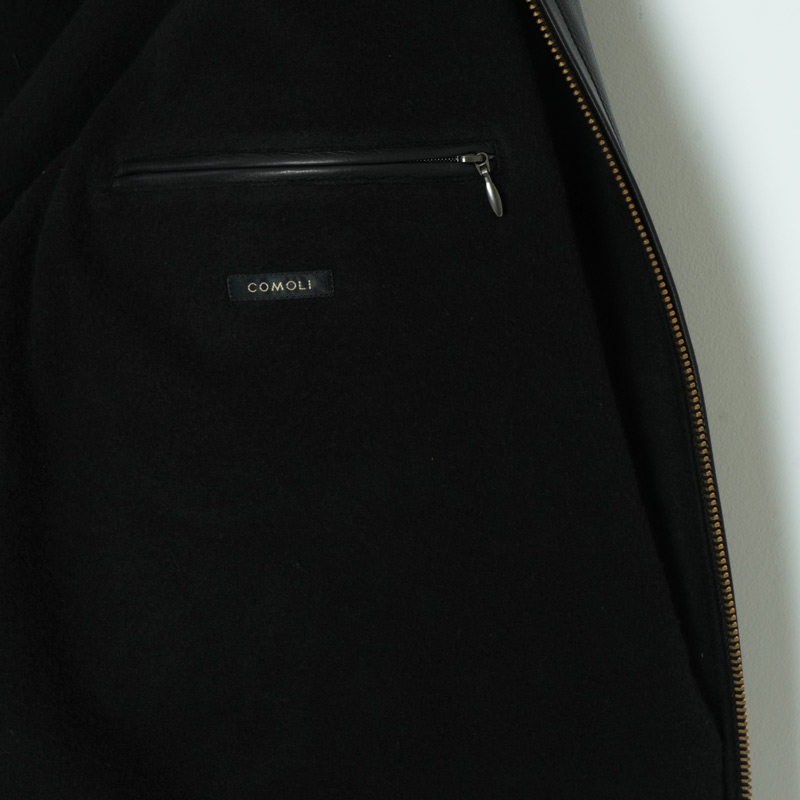COMOLI (コモリ) カーフスキン ジップショートジャケット