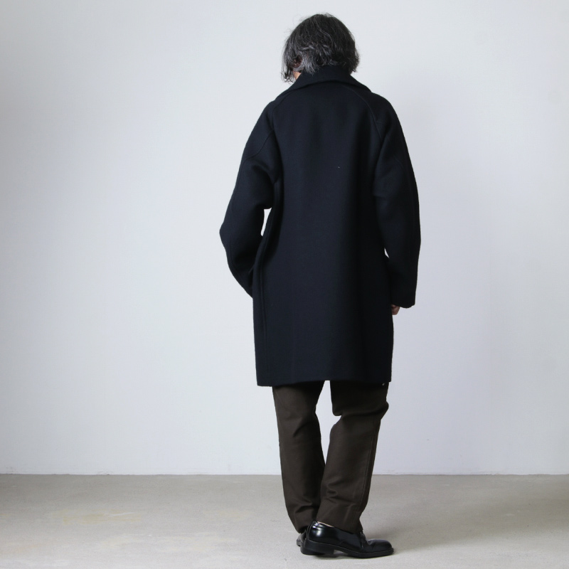 16 AW comoli ヤクウールショールカラーコート size1 brown - その他