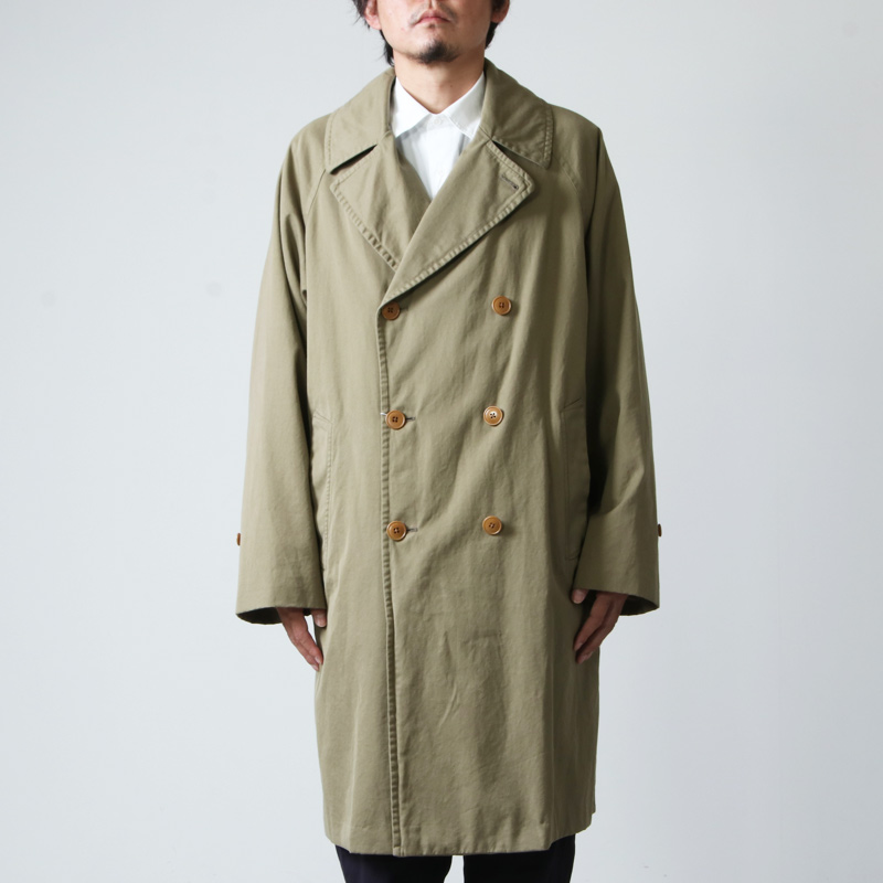 専用comoli 20aw コットンギャバ　ダブルブレステッド　コート　coat