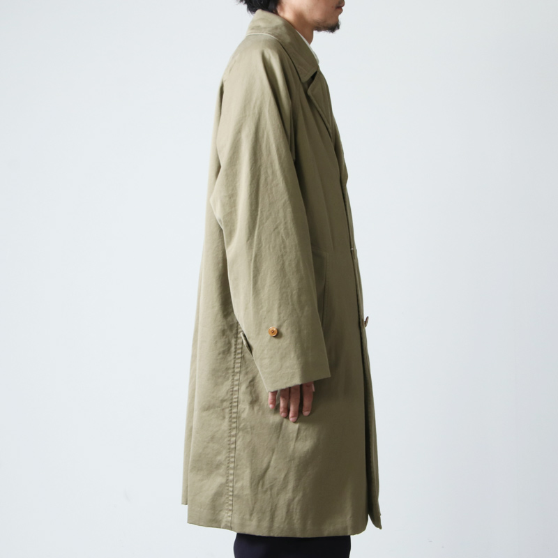 COMOLI - comoli 16ss コットンギャバ バルカラーコート 2 ベージュの+