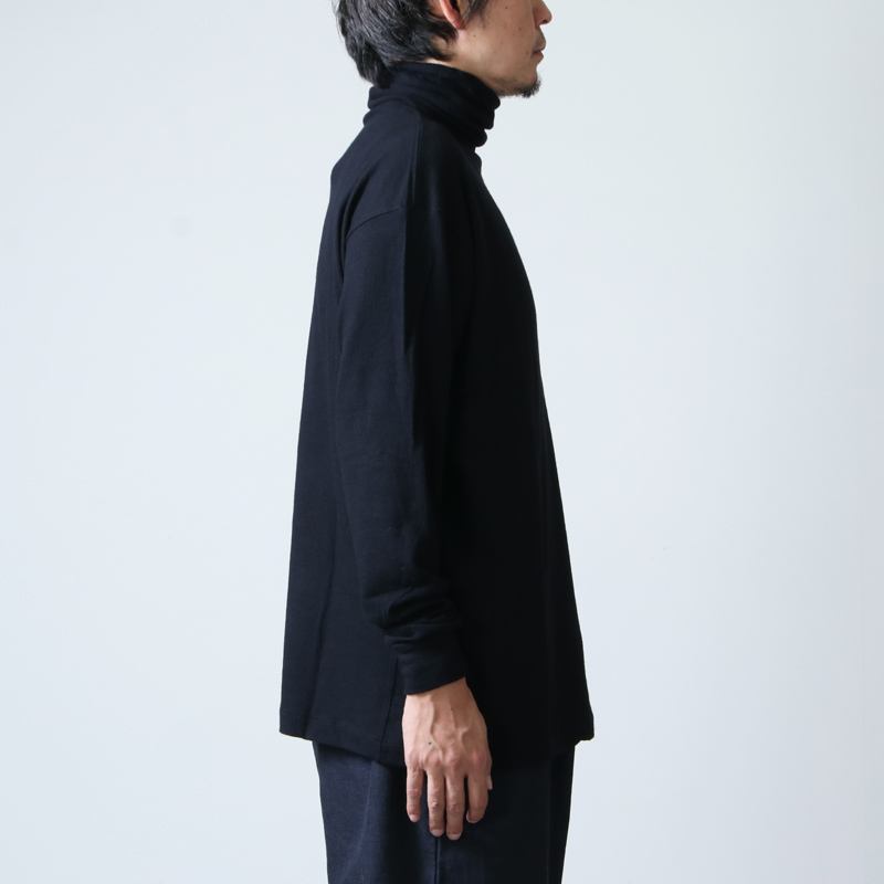 COMOLI 21AW ウール天竺長袖タートルネック NAVY 2