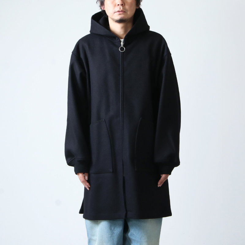 comoli メルトンフーデッドコート-eastgate.mk