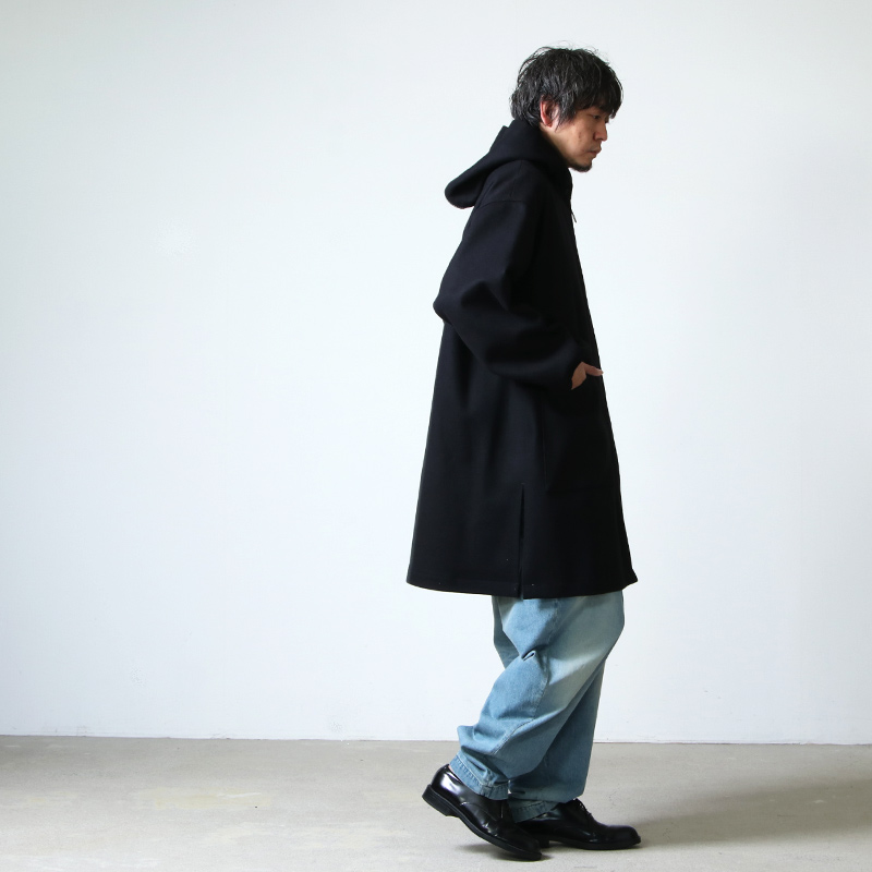 史上最も激安 Coat Hooded メルトン ウール COMOLIコモリ 美品 定番