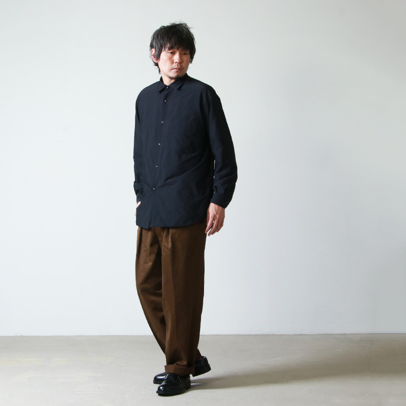 COMOLI ナイロンシャツジャケット size1 navy - トップス