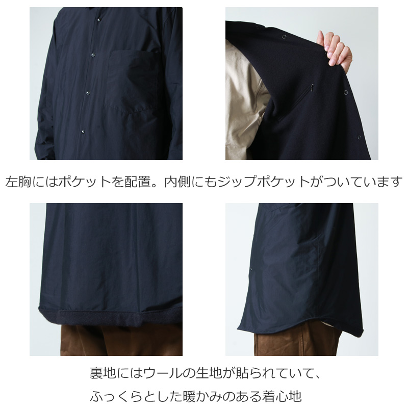COMOLI (コモリ) ナイロン シャツジャケット
