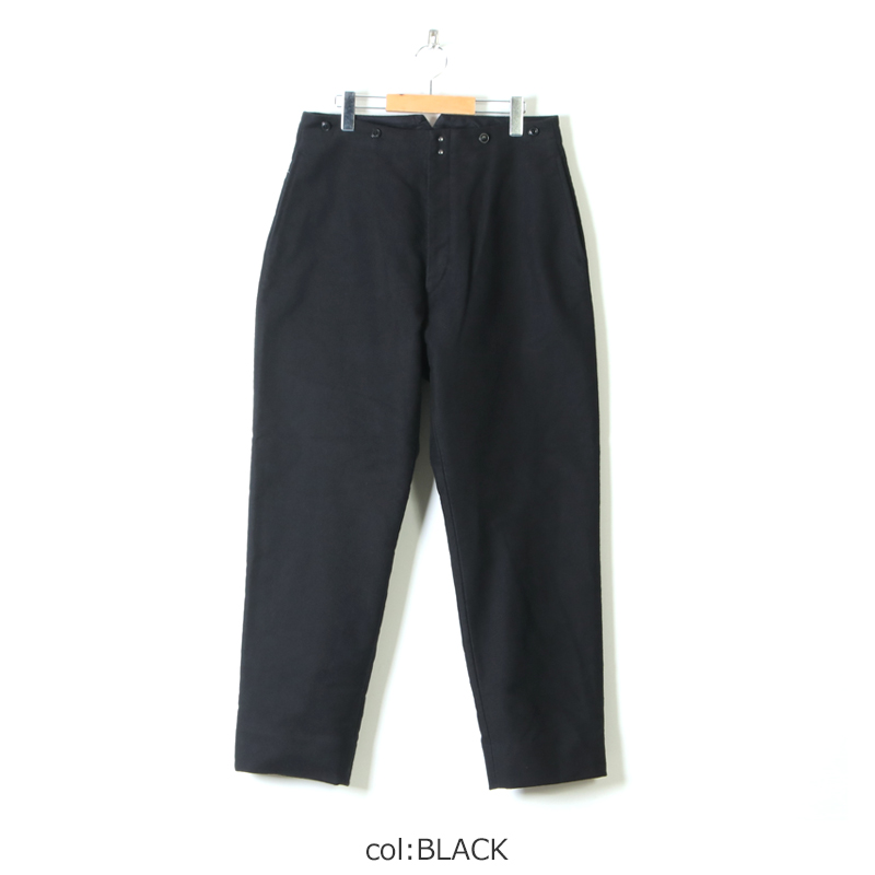 COMOLI (コモリ) モールスキン バックストラップパンツ