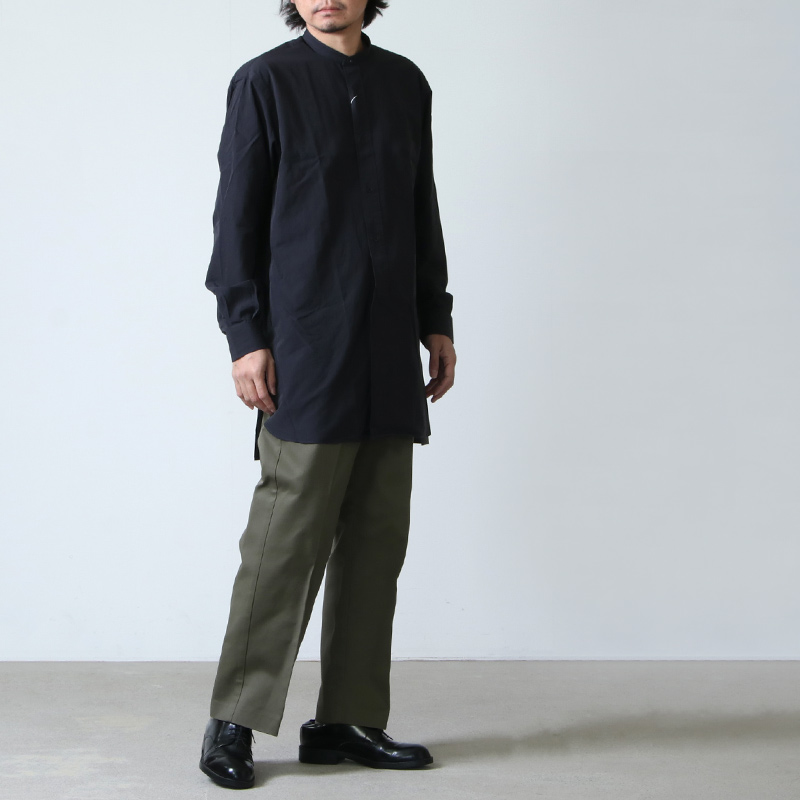 Comoli コモリ バンドカラーシャツ