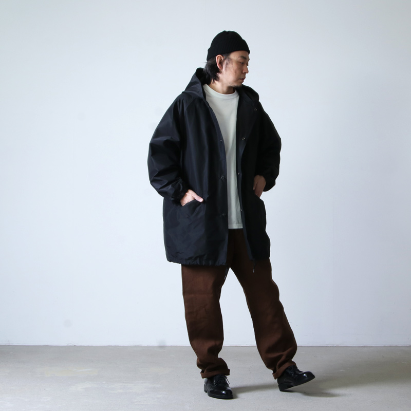 20AW COMOLI コットンシルクフーデッドコート 1-