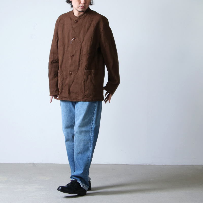 COMOLI 21ss ヘンプダックスタンドカラージャケット size2