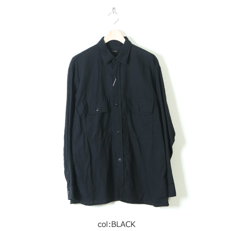 Comoli コモリ ベタシャン CPOシャツ BLACK 1定価37400円