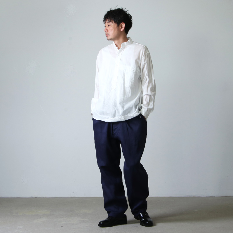 COMOLI 22ss リネン Wクロス ドローストリングパンツ HERILL