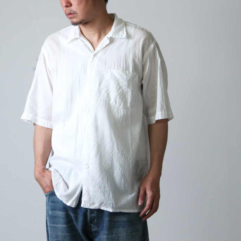 COMOLI コモリ ベタシャンオープンカラーシャツ 半袖 サイズ3-