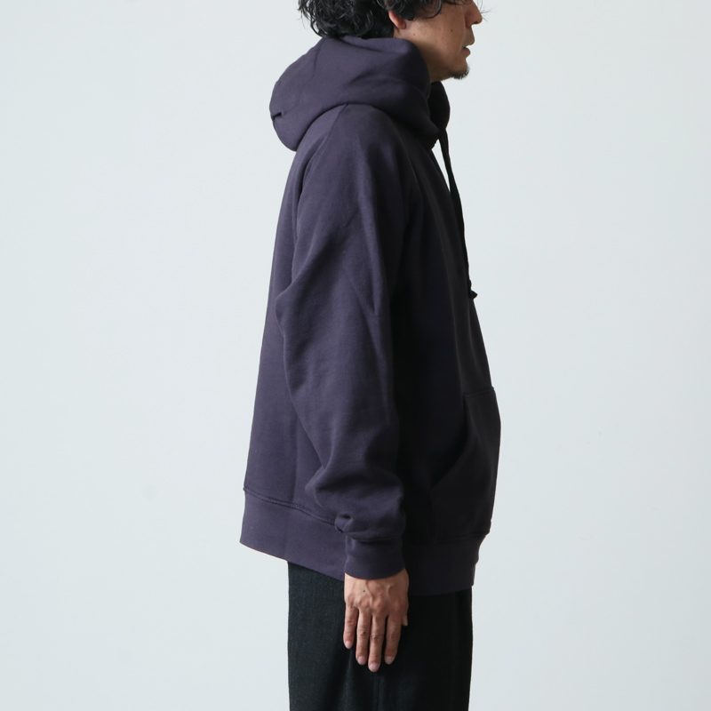 COMOLI 21awコットン吊裏毛 パーカ FADE NAVY size1-