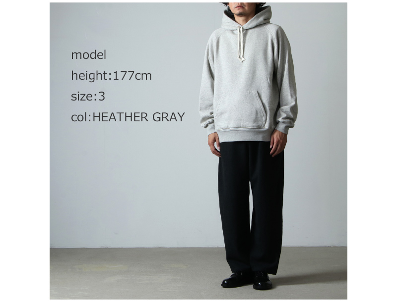 COMOLI】コットン吊裏毛パーカ Heather Gray size:3 - パーカー