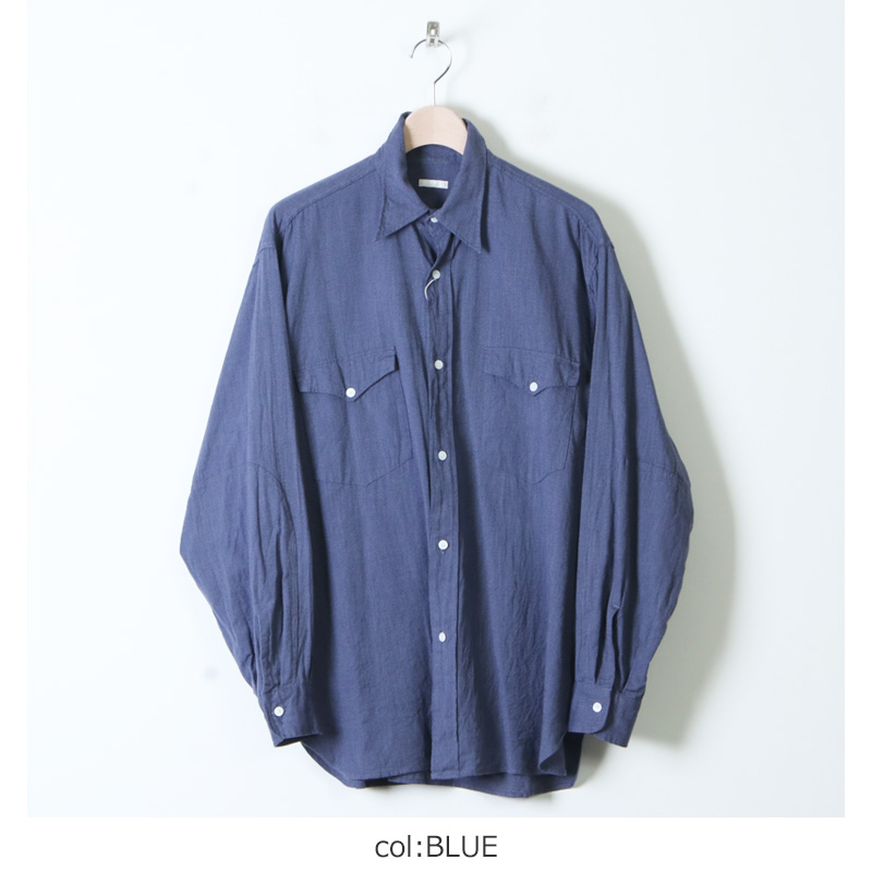 comoli ヨリ杢ワークシャツ　SIZE2